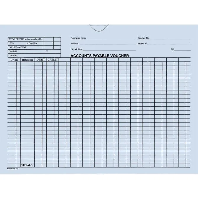 Accounts Payable Voucher Envelopes  - General Accounting Style (500 Per Box)