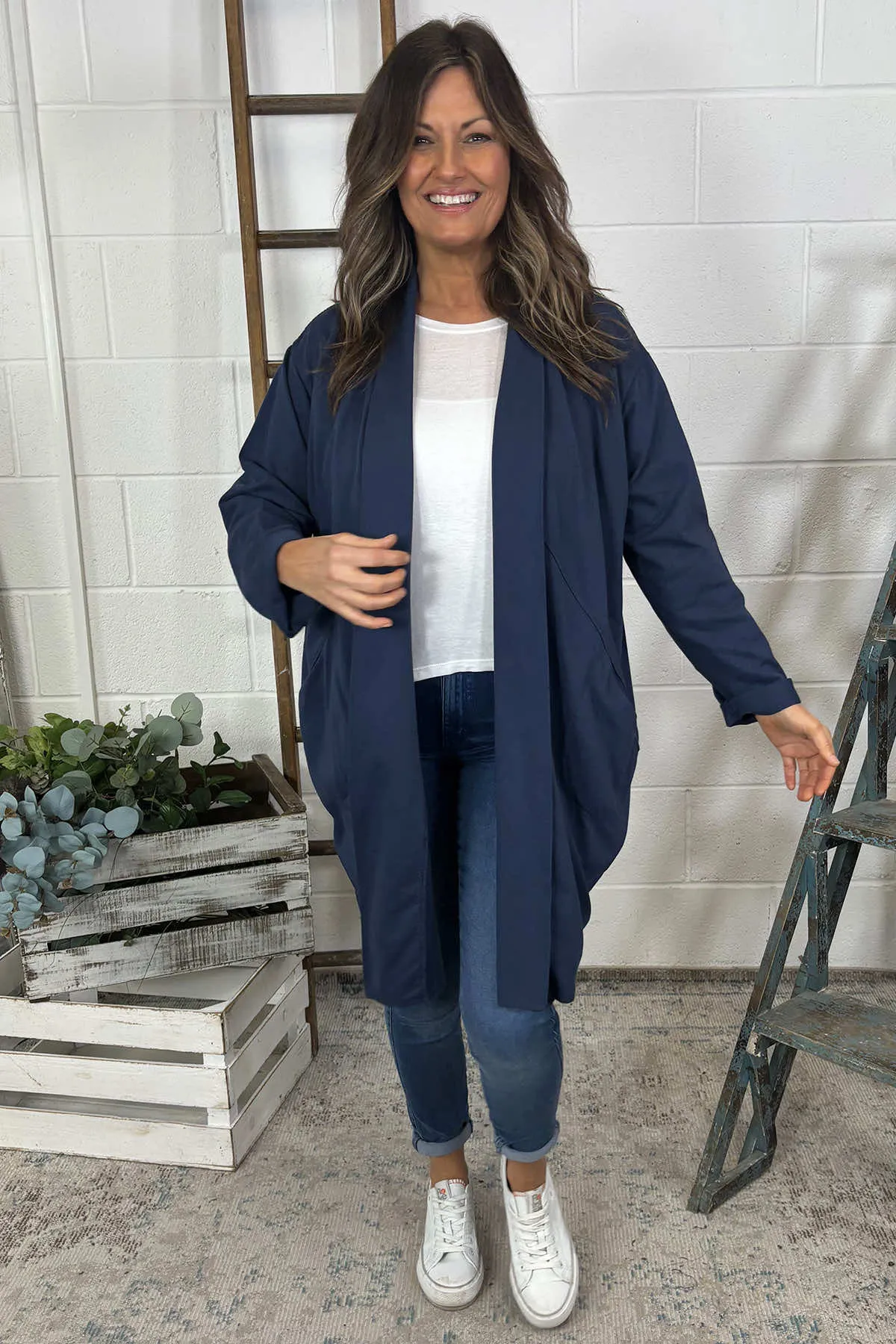 Adele Cotton Jacket Navy