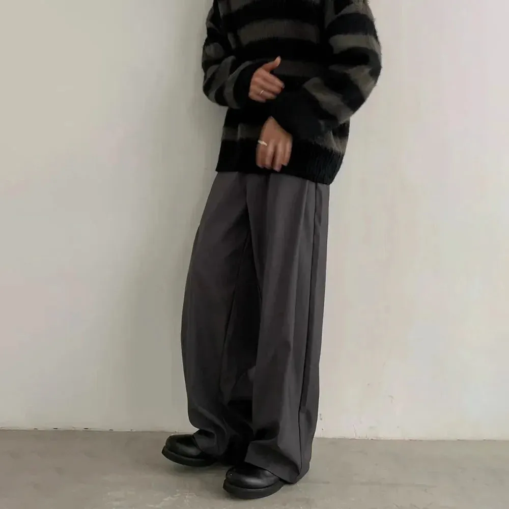 Aidase Mens Trousers Maillard Casual Business Pants Spring Autumn Office Retro British Elegant Straight Trousers Men'S Wear 2024