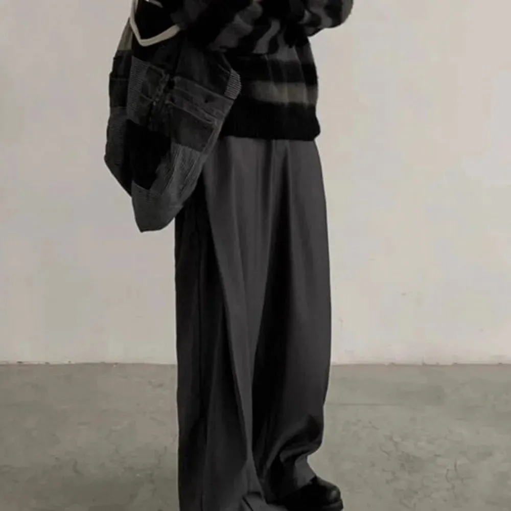 Aidase Mens Trousers Maillard Casual Business Pants Spring Autumn Office Retro British Elegant Straight Trousers Men'S Wear 2024