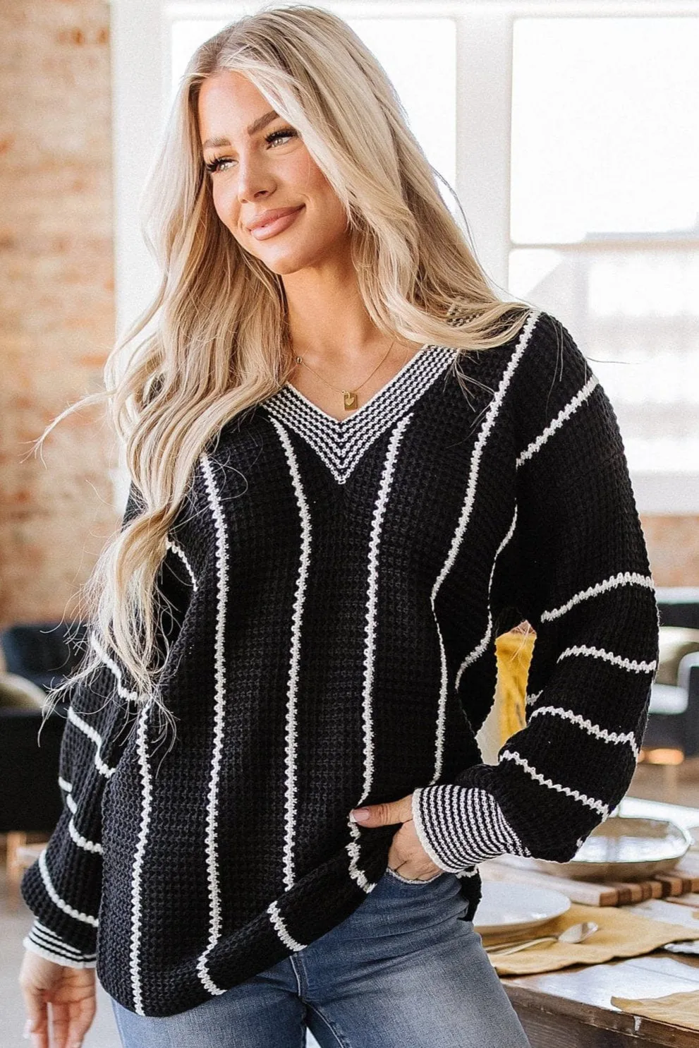 Ayden V-Neck Loose Sweater