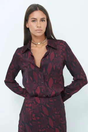 Bold snakeskin print blouse wholesale
