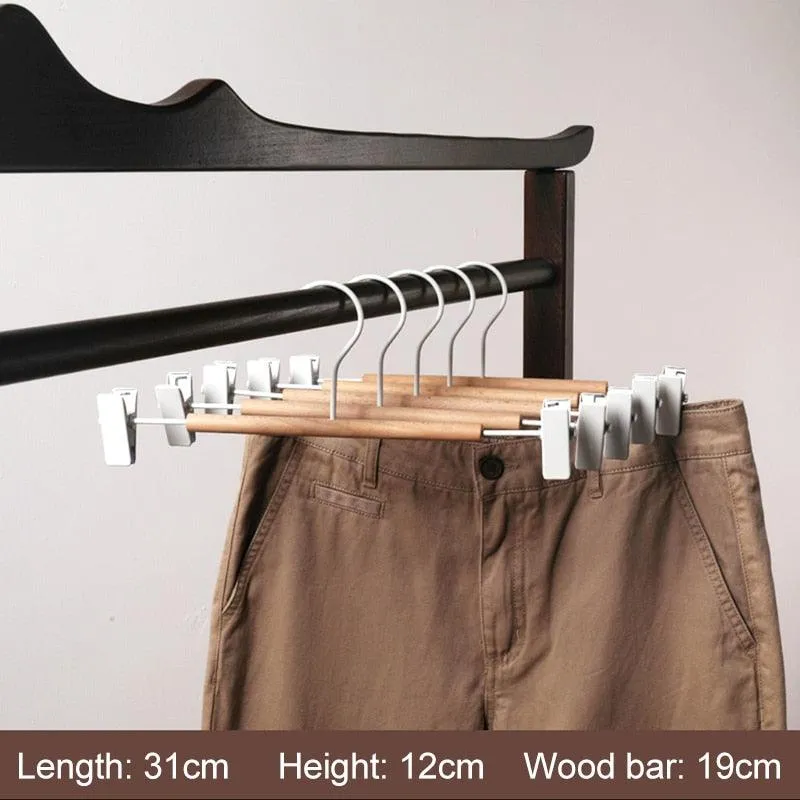 Chic Wooden Hanger Set with Wide Shoulders for Stylish Closet Storage