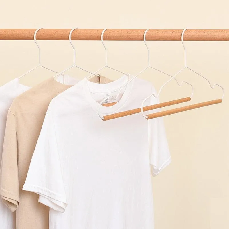 Chic Wooden Hanger Set with Wide Shoulders for Stylish Closet Storage