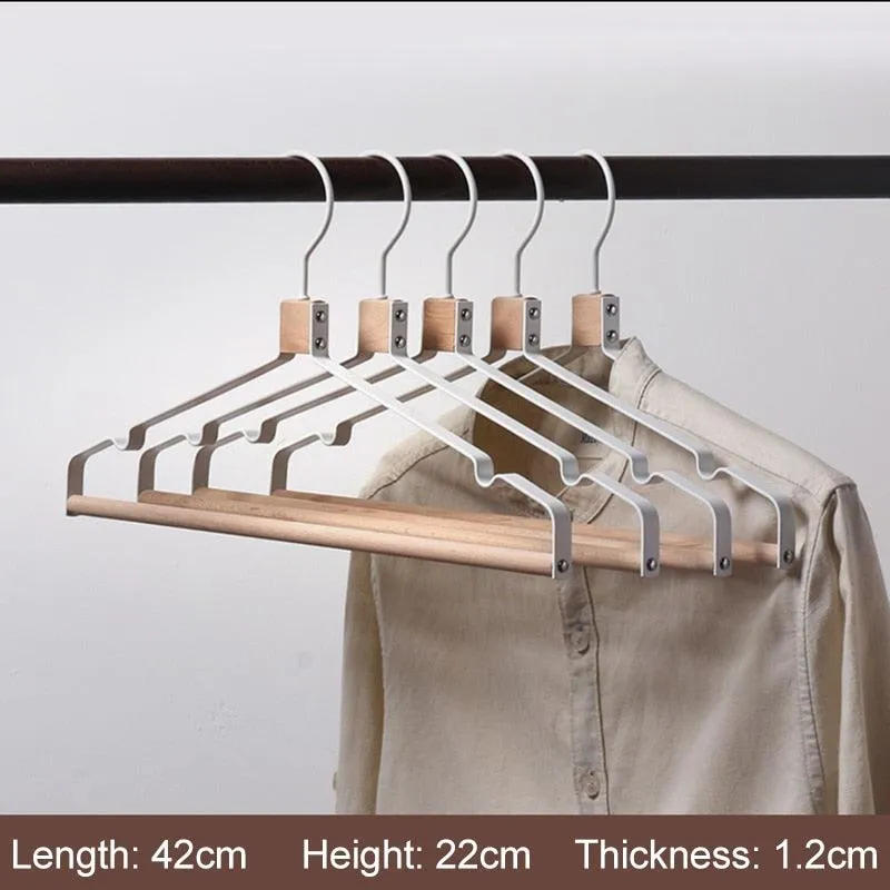 Chic Wooden Hanger Set with Wide Shoulders for Stylish Closet Storage