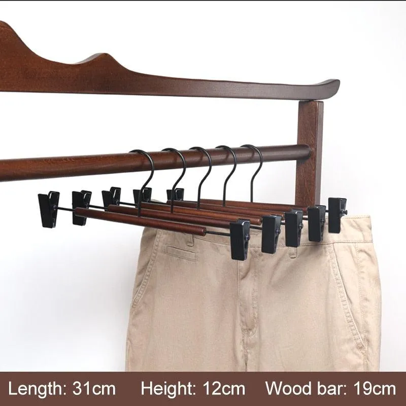 Chic Wooden Hanger Set with Wide Shoulders for Stylish Closet Storage