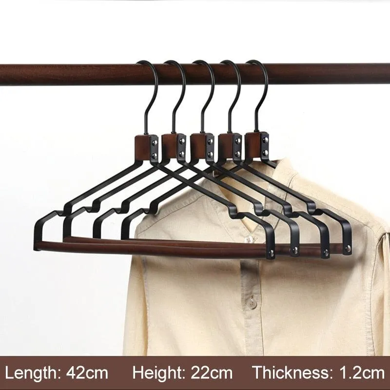 Chic Wooden Hanger Set with Wide Shoulders for Stylish Closet Storage