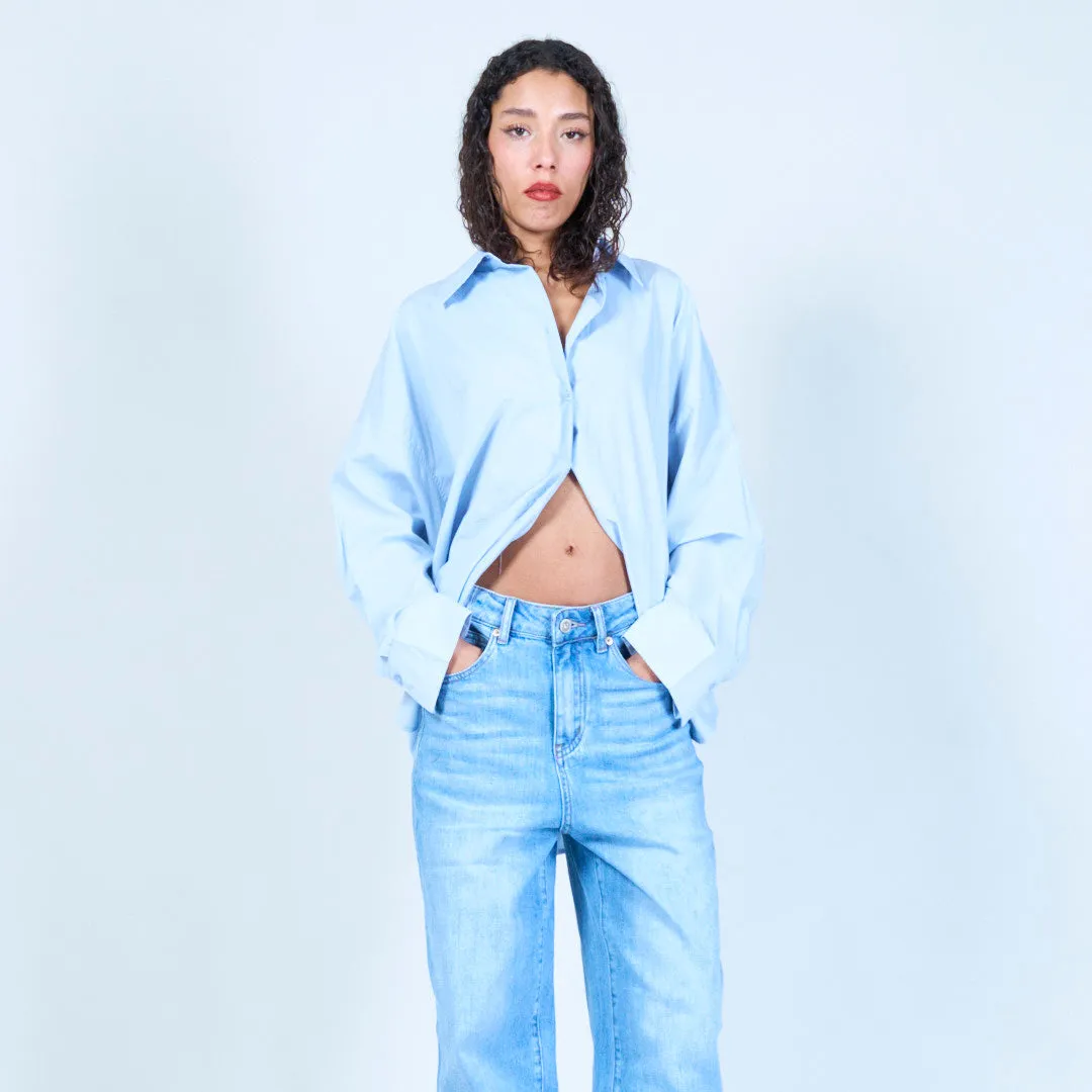 Classic oversized button-up shirt wholesale