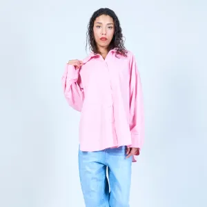 Classic oversized button-up shirt wholesale