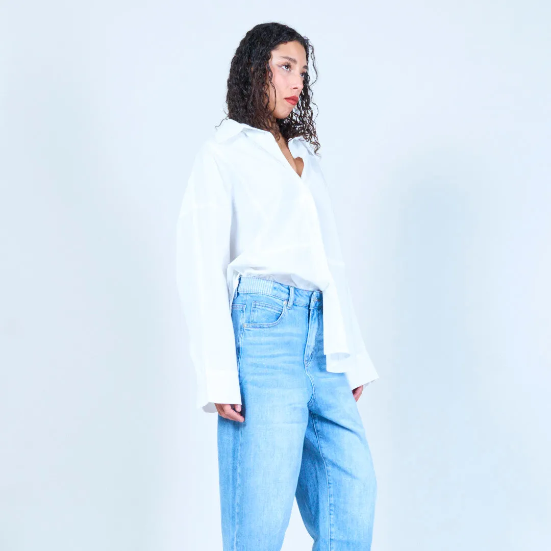 Classic oversized button-up shirt wholesale