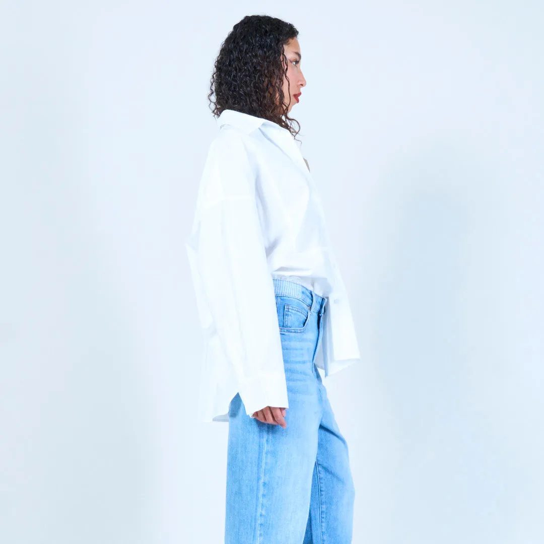 Classic oversized button-up shirt wholesale