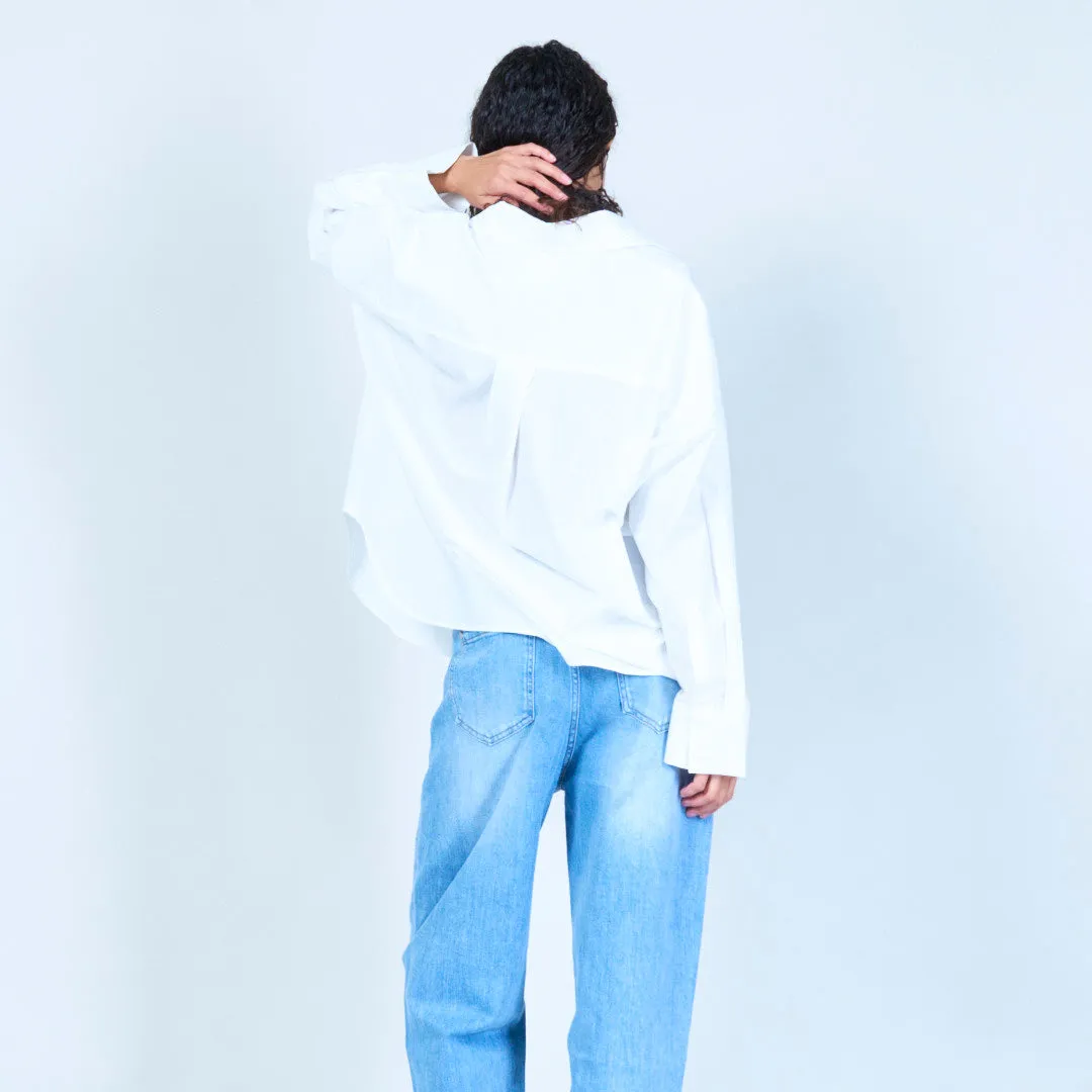 Classic oversized button-up shirt wholesale