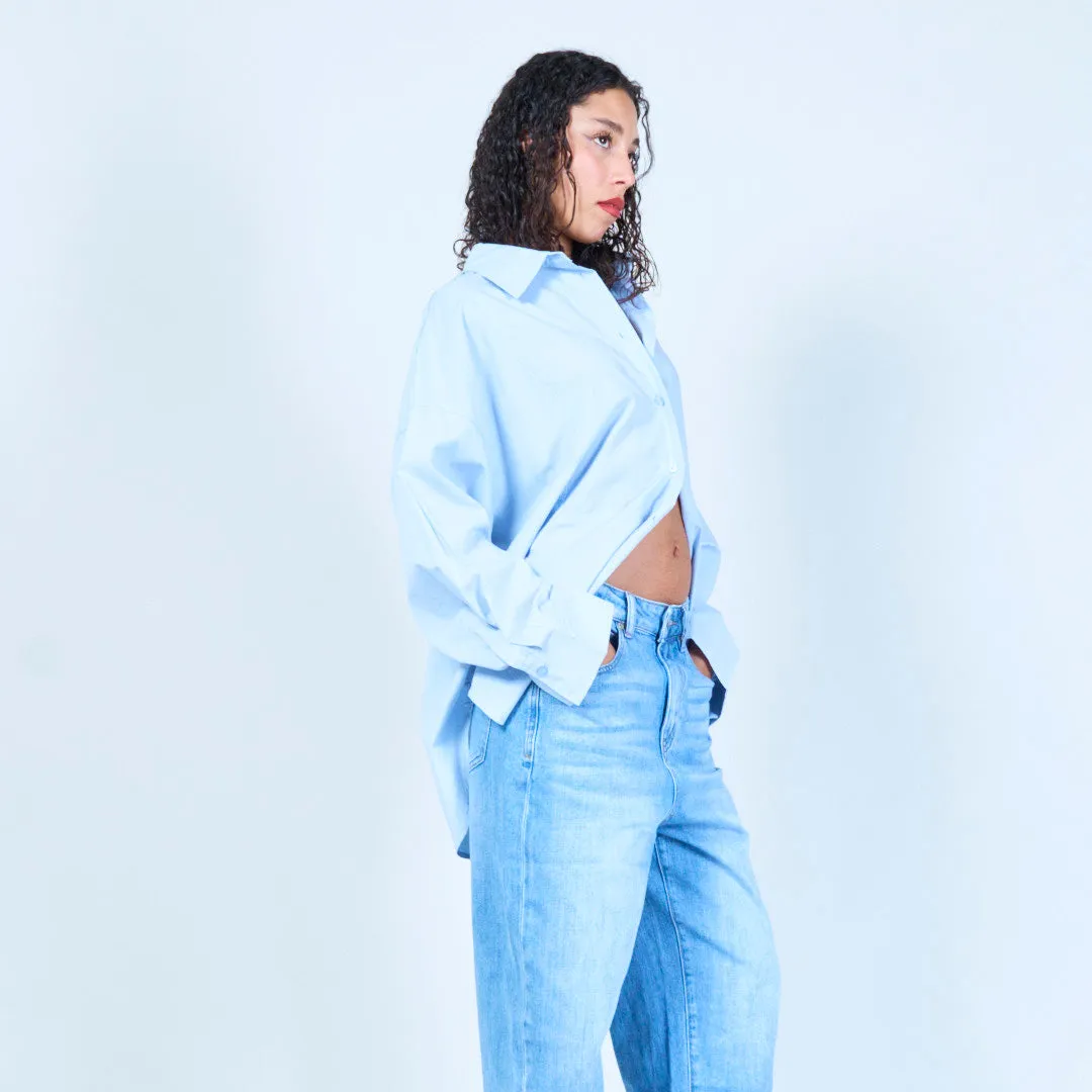 Classic oversized button-up shirt wholesale