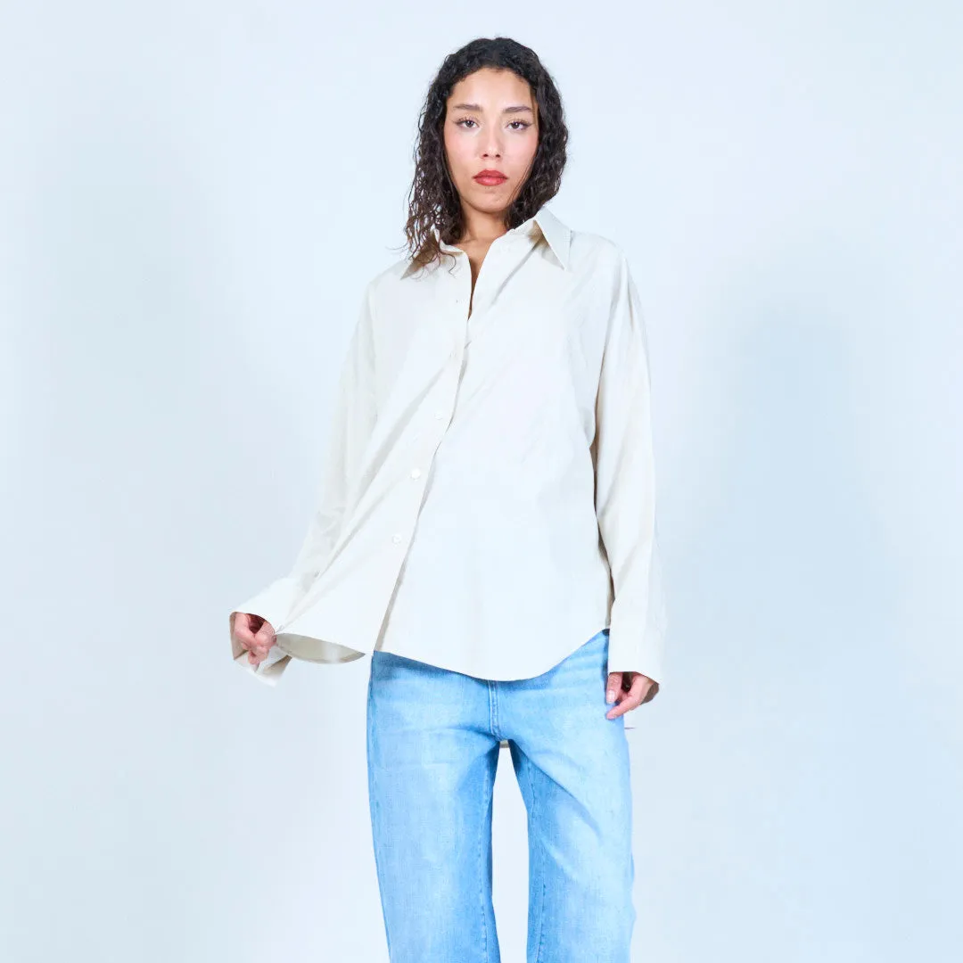 Classic oversized button-up shirt wholesale