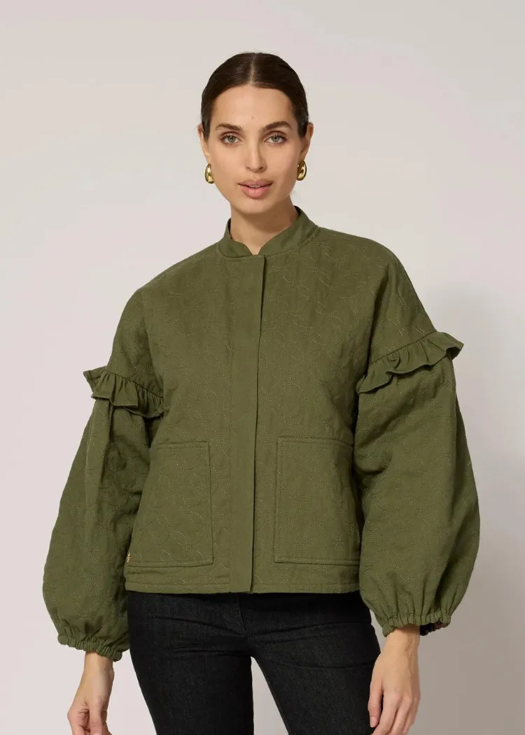 Cleobella Bobbi Reversible Jacket- Army Green