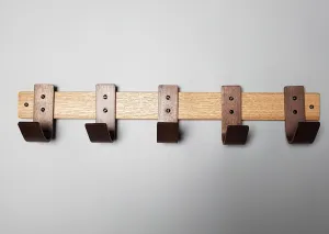 Designer Coat Rack - Oak Walnut