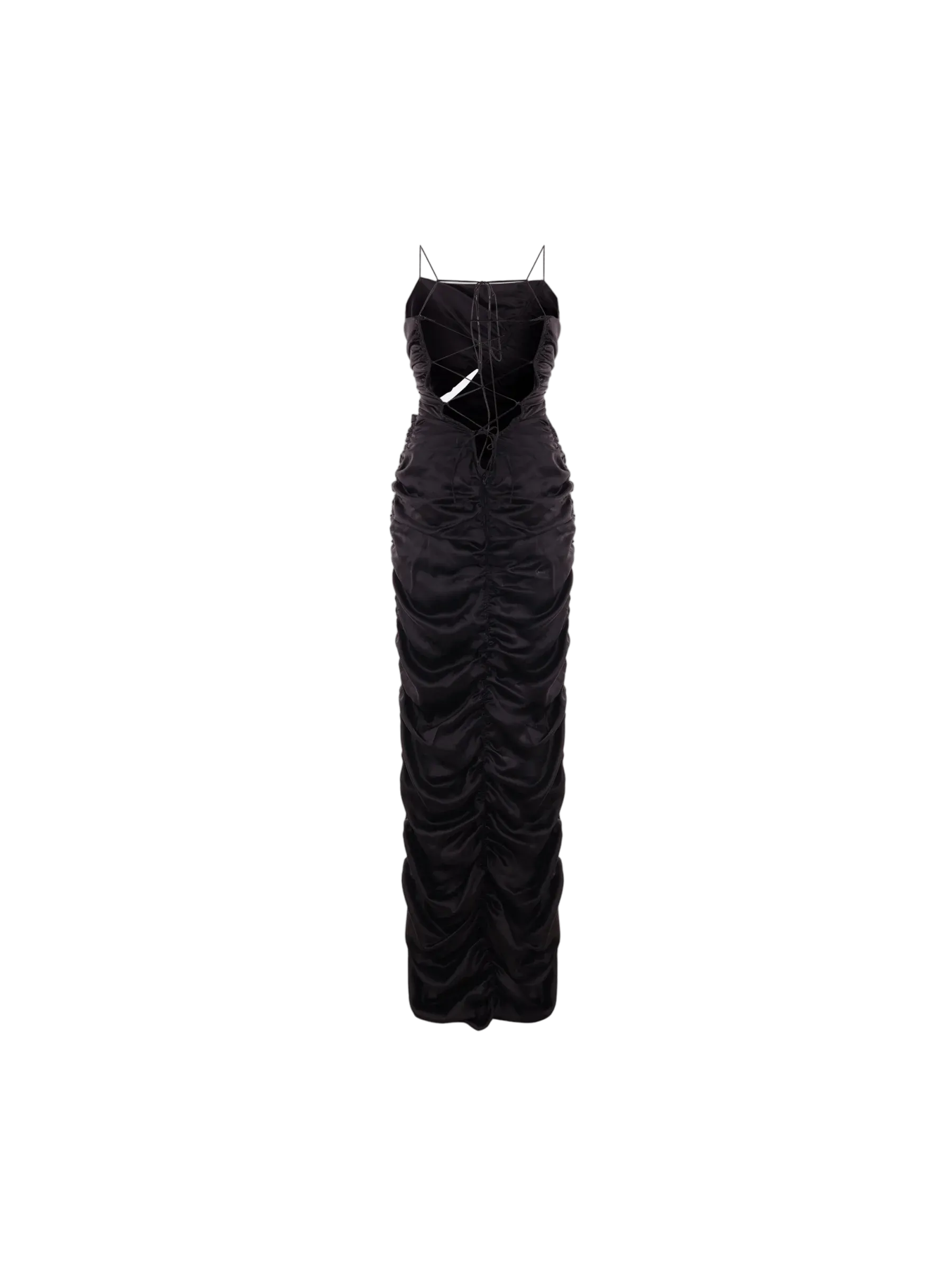 Draped Satin Evening Dress