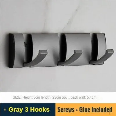 Elegant Black and Gold Foldable Wall Hook Rack for Stylish Storage Solutions