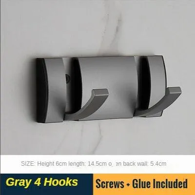 Elegant Black and Gold Foldable Wall Hook Rack for Stylish Storage Solutions