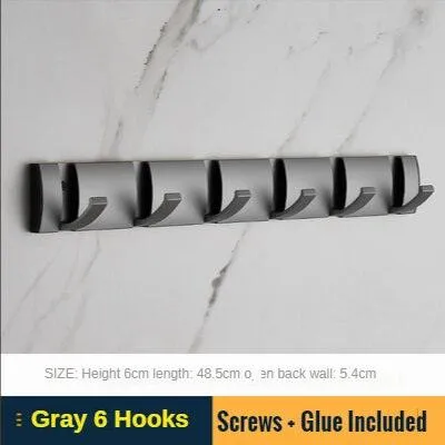 Elegant Black and Gold Foldable Wall Hook Rack for Stylish Storage Solutions