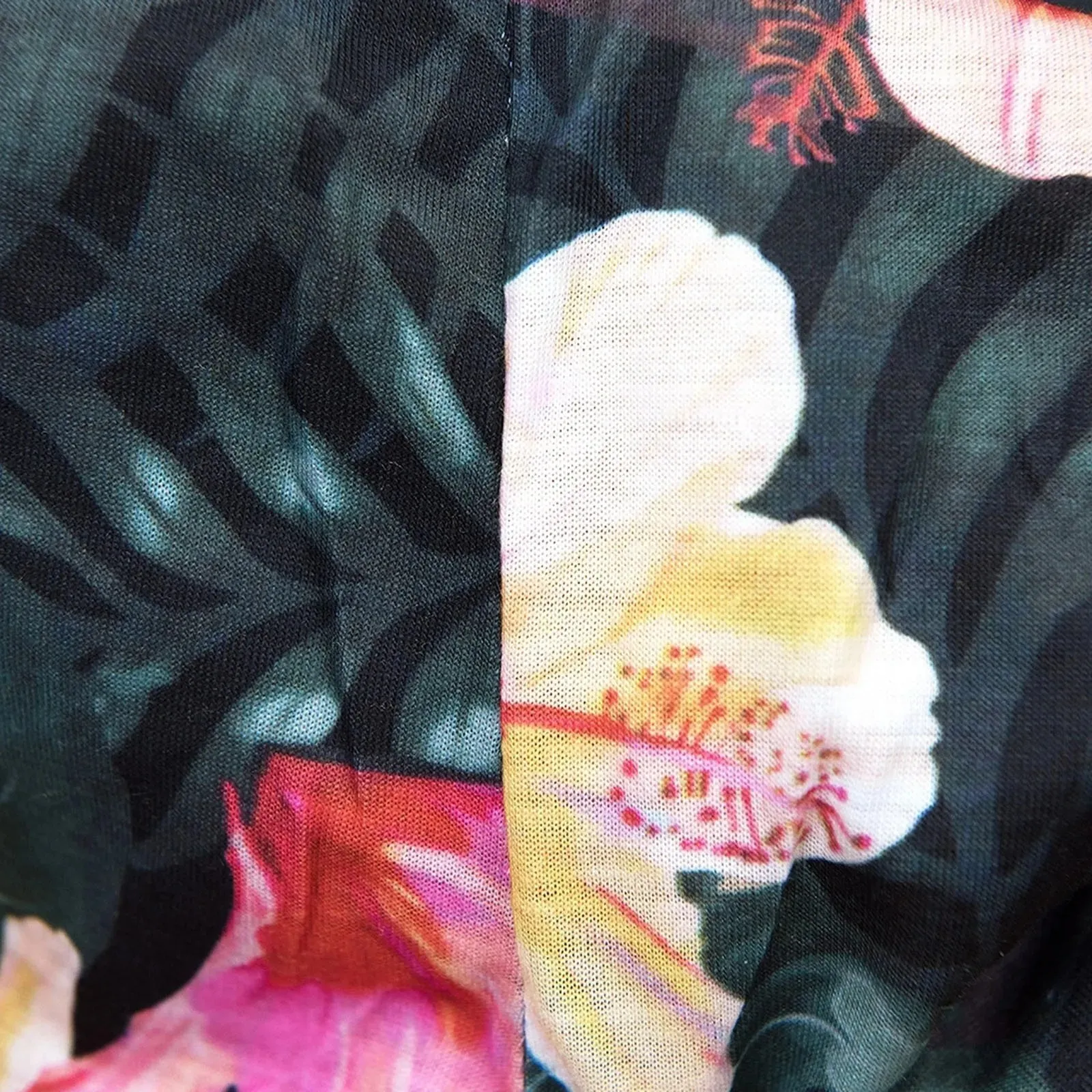 Flower Print Hooded Sweatshirt Plus Size Zipper Jacket Coat