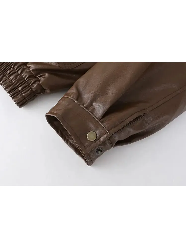 Fur Leather Long Sleeved Thickened Jacket For Women