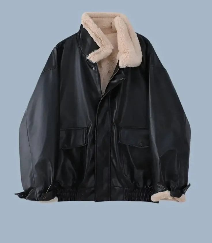 Fur Leather Long Sleeved Thickened Jacket For Women
