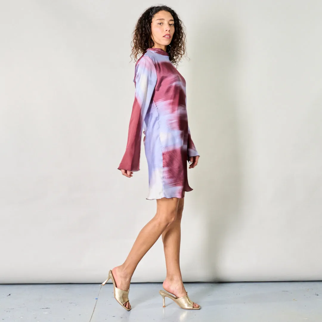Gradient long sleeve midi dress wholesale