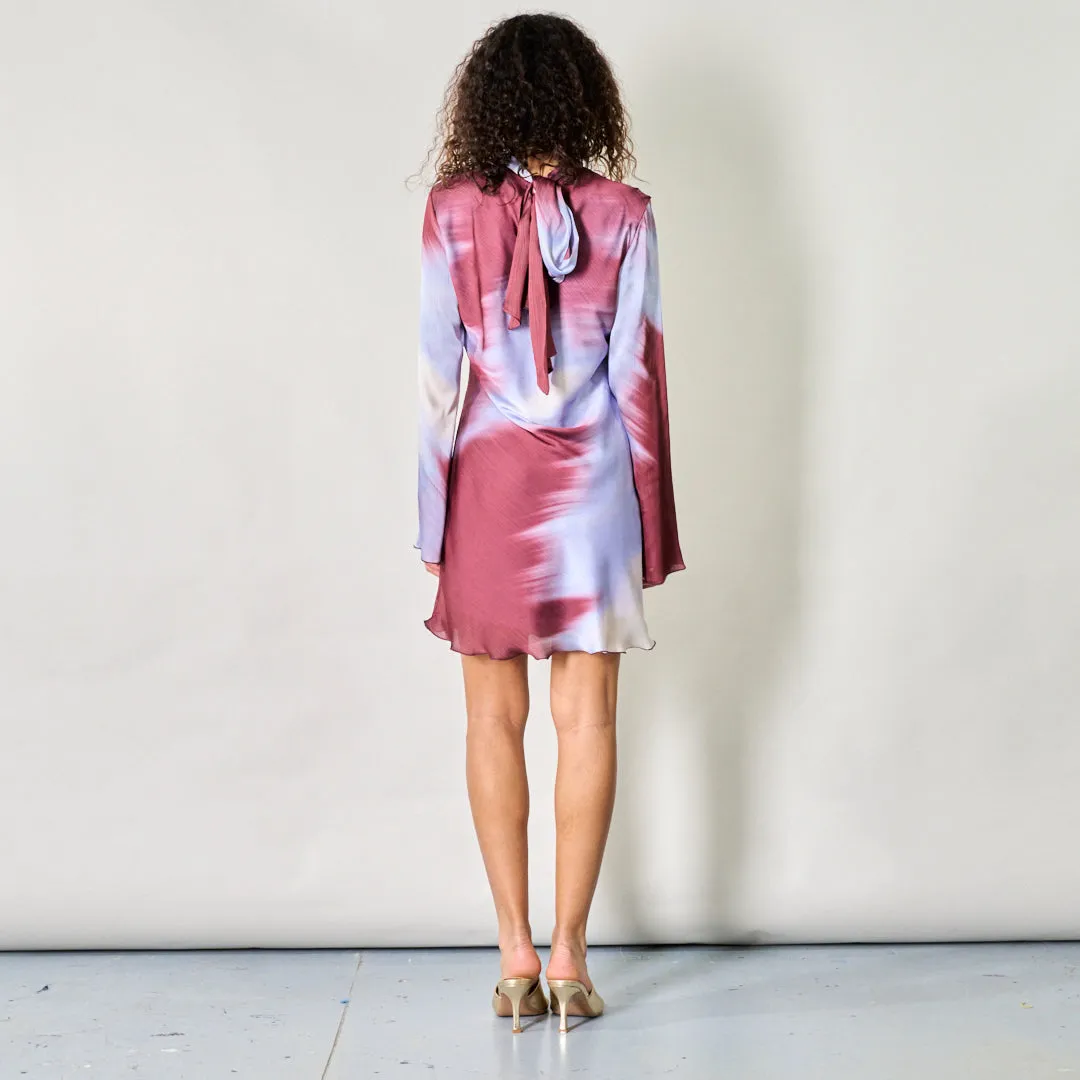 Gradient long sleeve midi dress wholesale