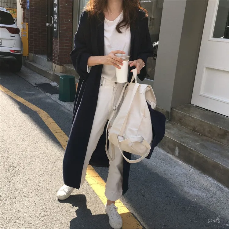 Korean Hong Kong CHIC Loose Coat Lace Slim Look Thin Mid-Length Windbreaker Women Outerwear