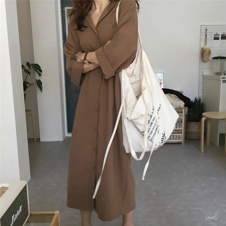 Korean Hong Kong CHIC Loose Coat Lace Slim Look Thin Mid-Length Windbreaker Women Outerwear