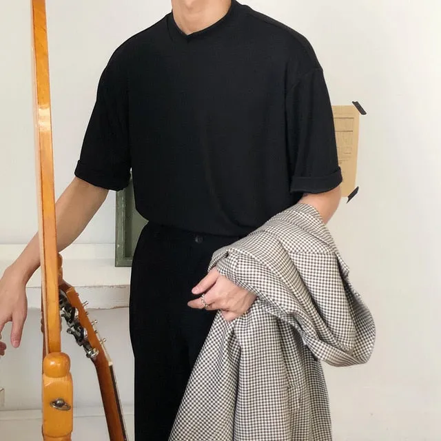 [Korean Style] Camise Turtleneck 1/2 T-Shirts