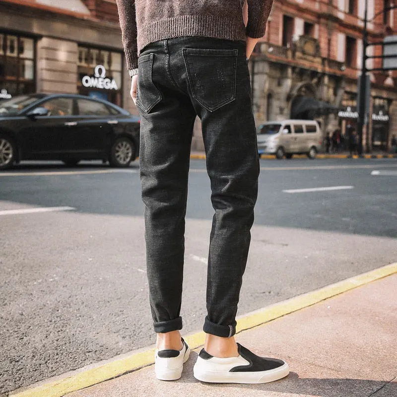 [Korean Style] Herry Dark Grey Denim Jeans