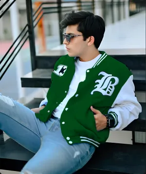LA Letterman Jacket Green | Varsity Jackets | The Divine Shop | Unisex