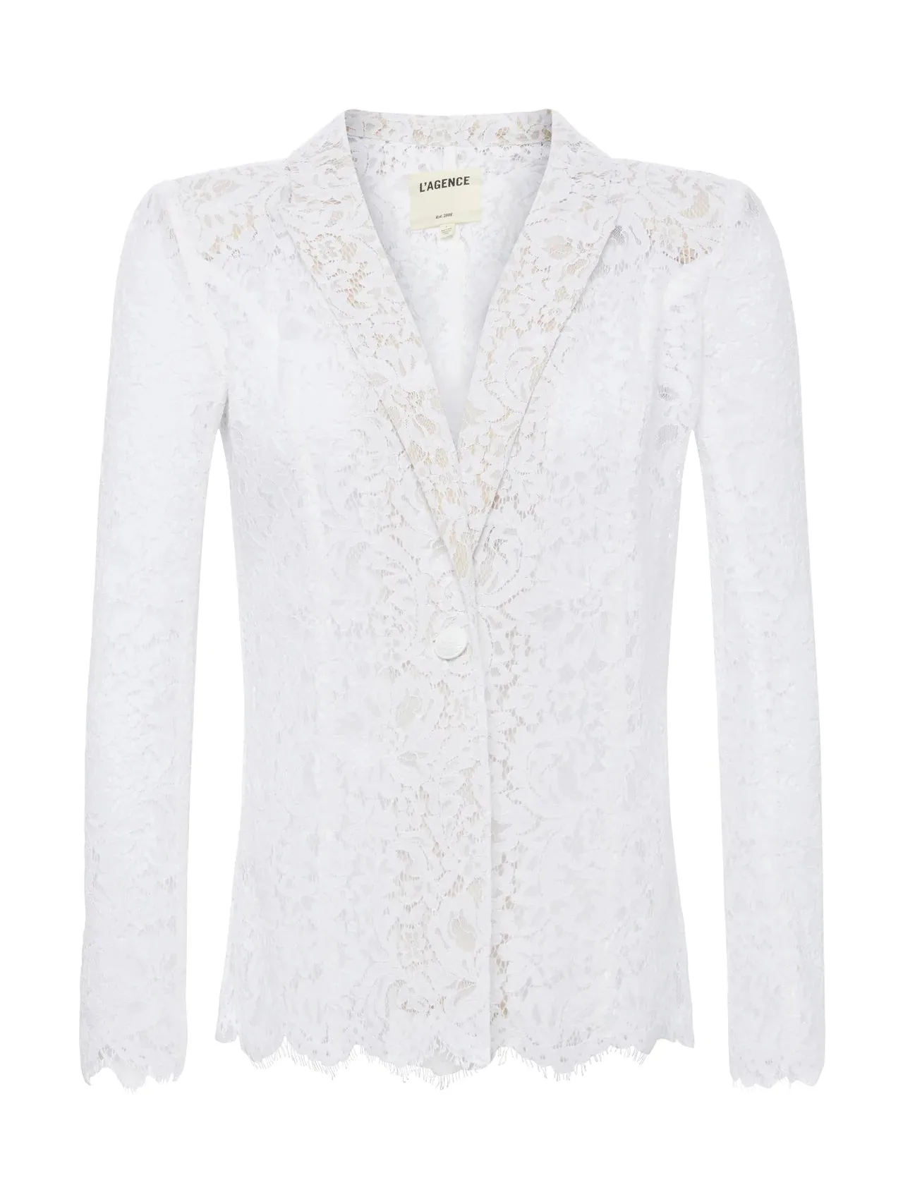 L'Agence Clementine Blazer in White Lace