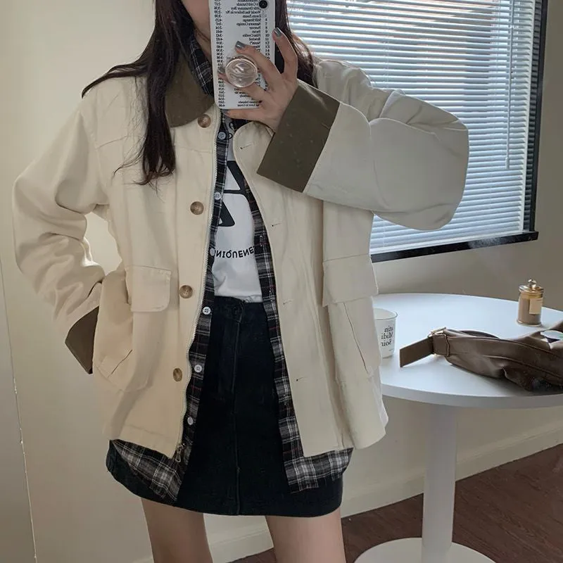 Long Sleeve Retro Style Collar Jackets