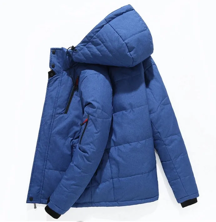 Men's Winter Jacket Thick Parkas Warm Hooded Windproof Jacket