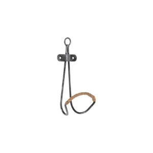 Mid Century Distressed Metal Wall Hook, Single Organizer, Hat Rack, Towel Hook