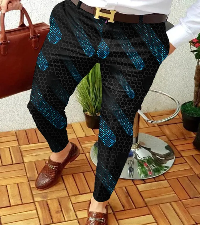 New Smart Casual Fashion Pants polka dot pattern Pants Thin Mid Waist Jogger Casual Trousers Suit Pants