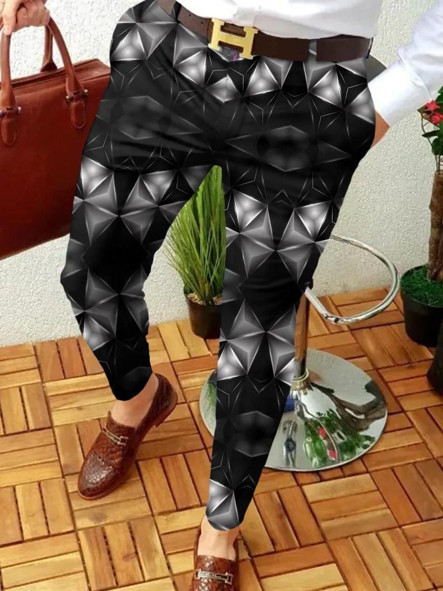 New Smart Casual Fashion Pants polka dot pattern Pants Thin Mid Waist Jogger Casual Trousers Suit Pants