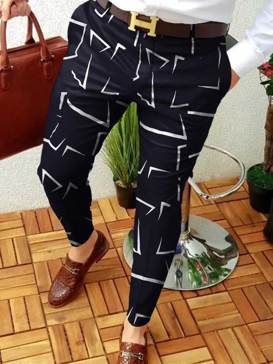 New Smart Casual Fashion Pants polka dot pattern Pants Thin Mid Waist Jogger Casual Trousers Suit Pants