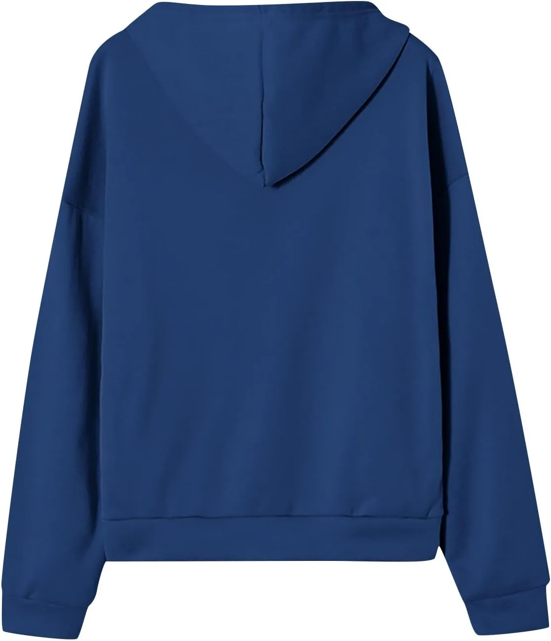 Oversized Hoodies for Women Cute Solid Color Drawstring Fashion Hoodies Loose Fit Zip Up Sweatshirt with Pocket