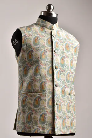 Paisley Cream White - Russian Silk - Bandi