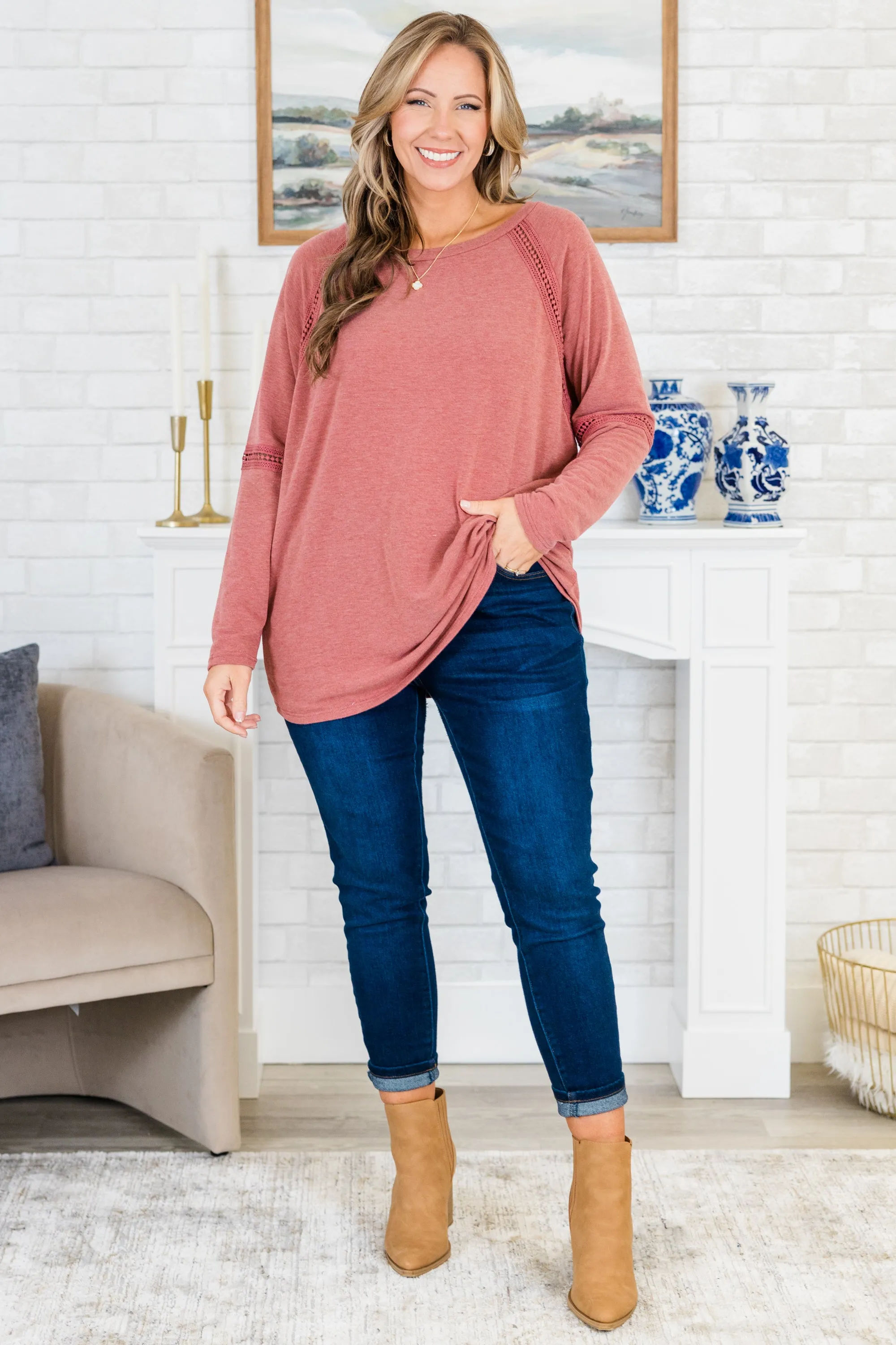 Remarkable Style Top, Marsala