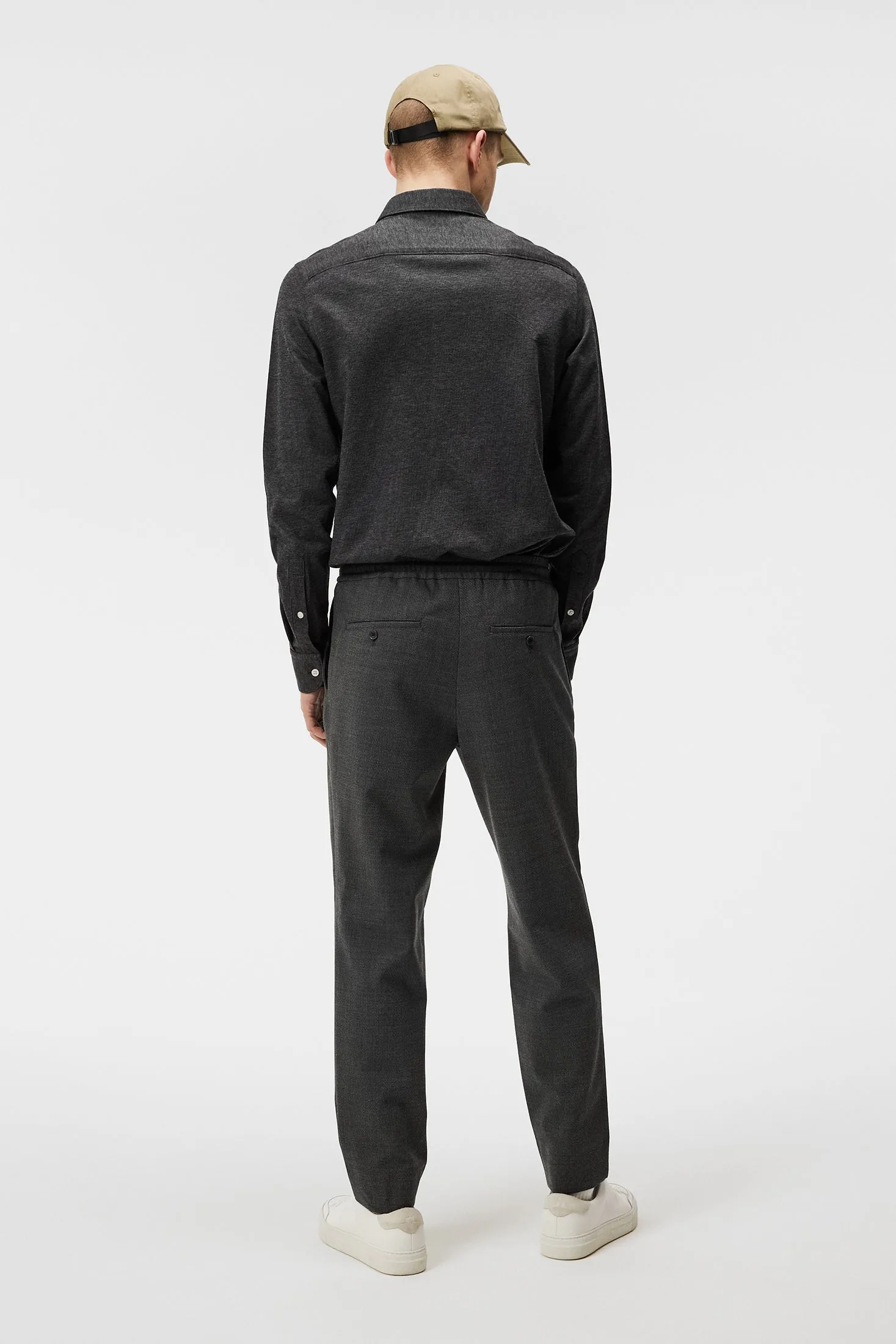 Sasha Structured 2 Tone Pants / Light Grey Melange