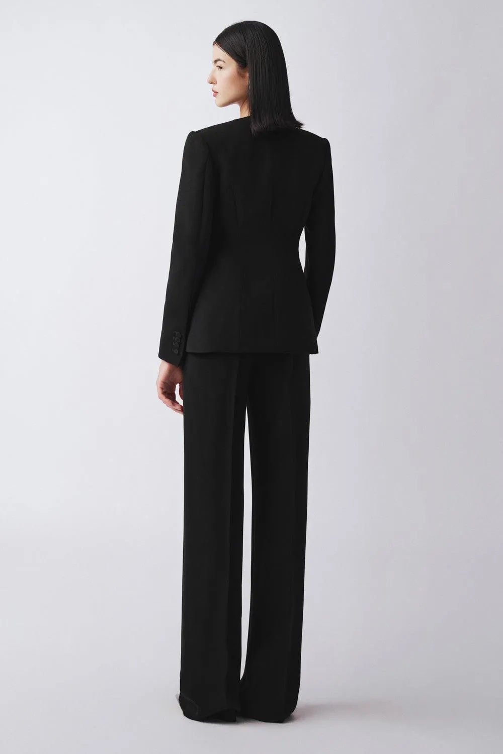 Sol Straight Wide Leg Polyester Floor Length Pants