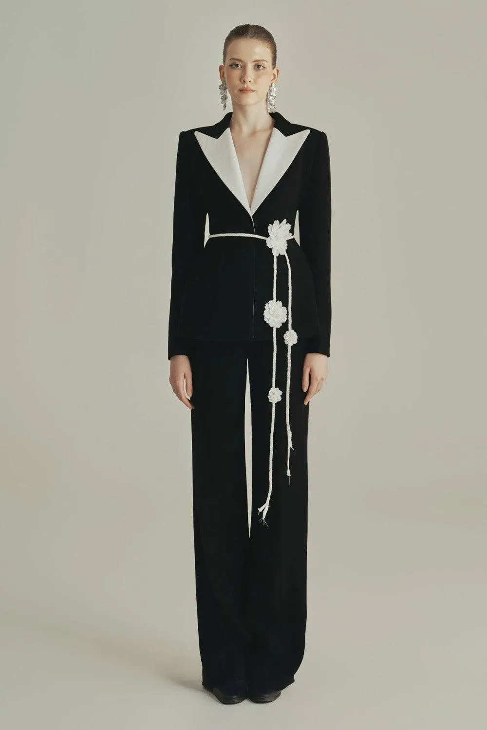 Sol Straight Wide Leg Polyester Floor Length Pants