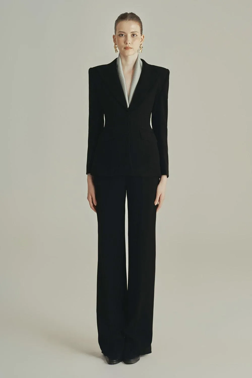 Sol Straight Wide Leg Polyester Floor Length Pants