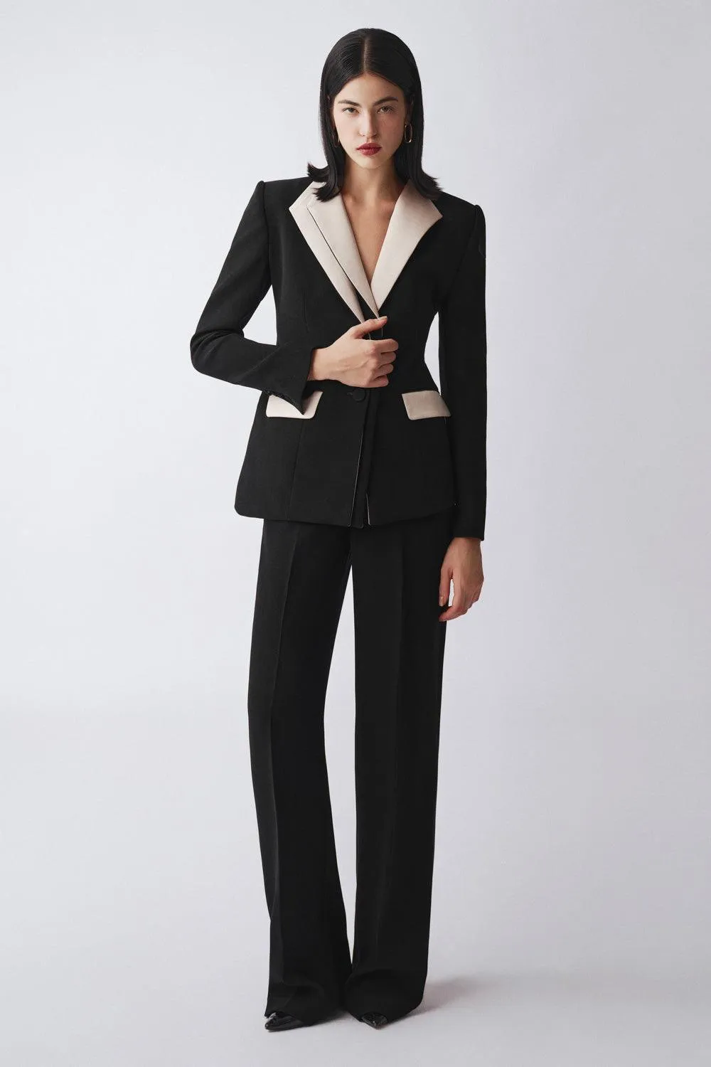 Sol Straight Wide Leg Polyester Floor Length Pants