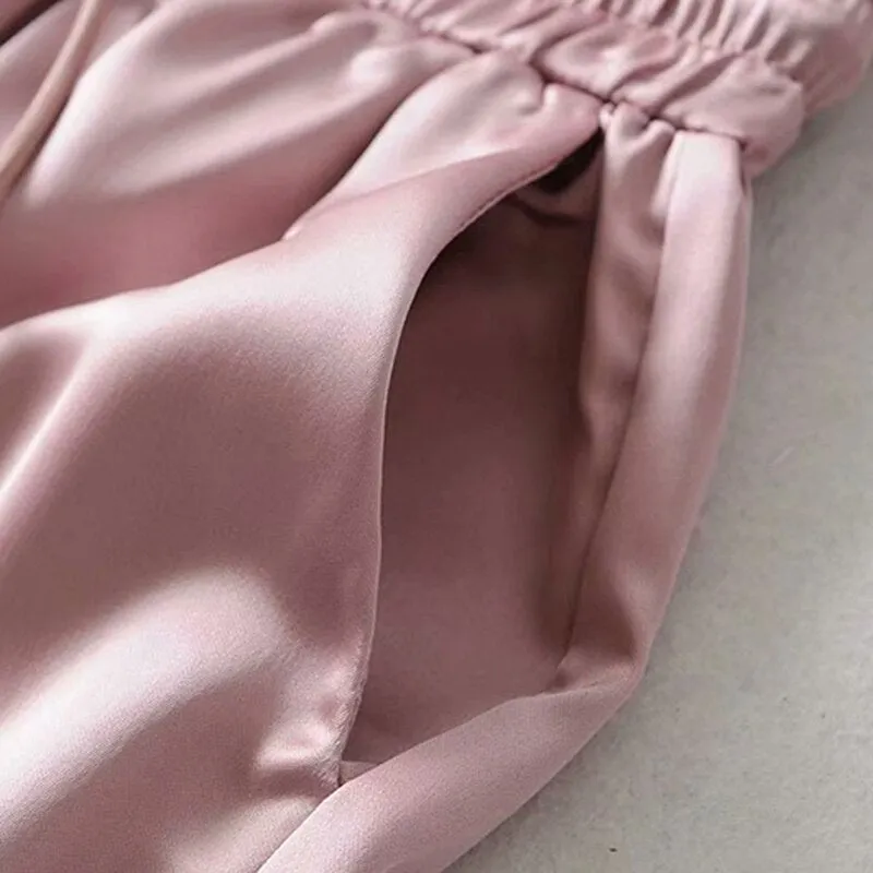 Solid High Waist Loose Harem Pants